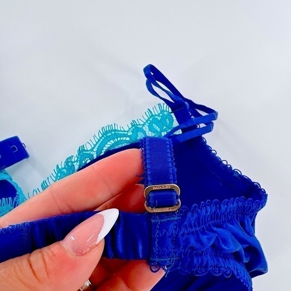 Badgley Mischka EB10240 Silk Contour Bra Royal Blue size 34B NWT - Picture 3 of 9